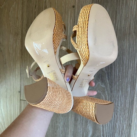 RAYE Tan Braided Platform Heels - Picture 2 of 8